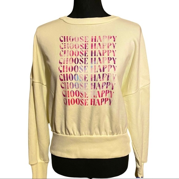 Old Navy Tops - NWT Old Navy Choose Happy Cropped Sweatshirt Top Women's M Medium